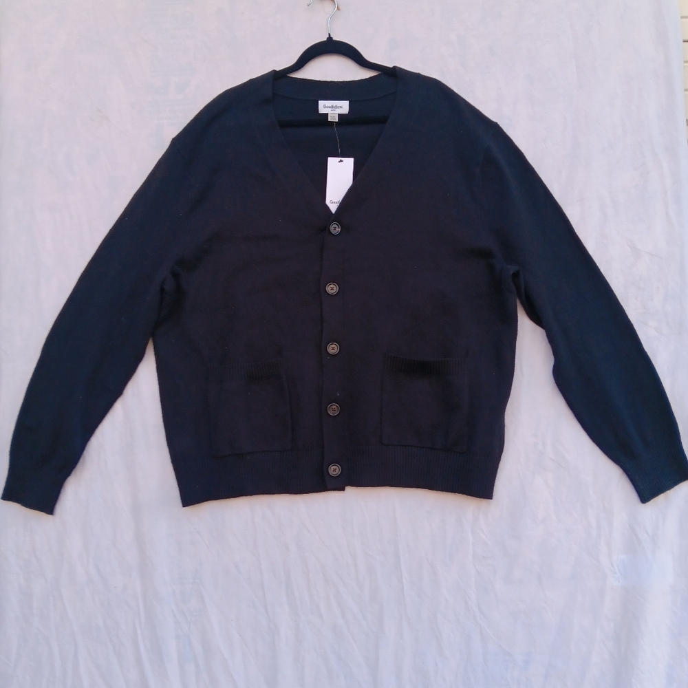 NWT, Goodfellow&Co ,XXL, Black, V neck, Cardigan